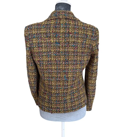 Jones New York Signature Petite 4P Tweed Blazer Womens Jacket - Picture 3 of 5